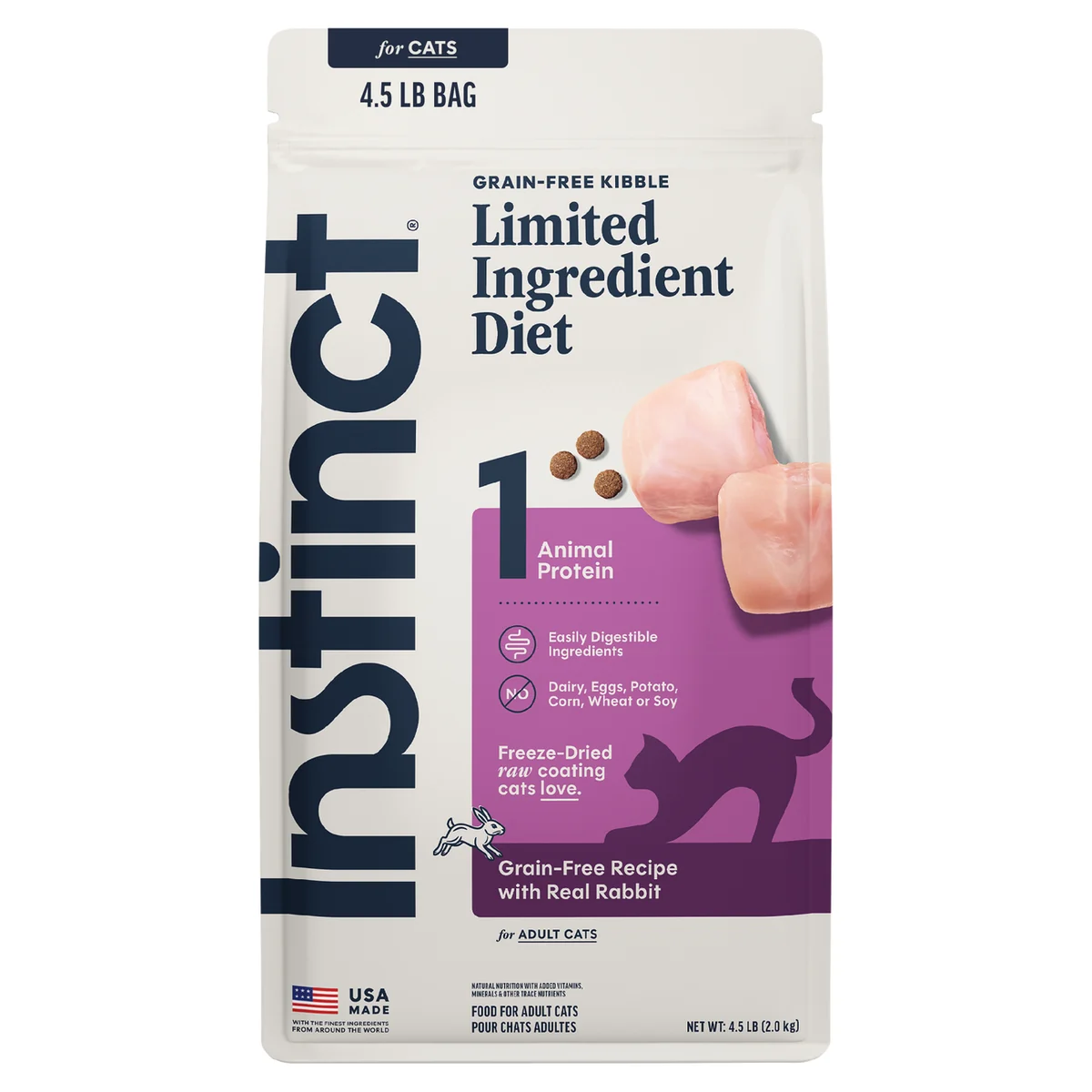 Instinct Limited Ingredient Diet Real Rabbit Recipe dry cat food bag