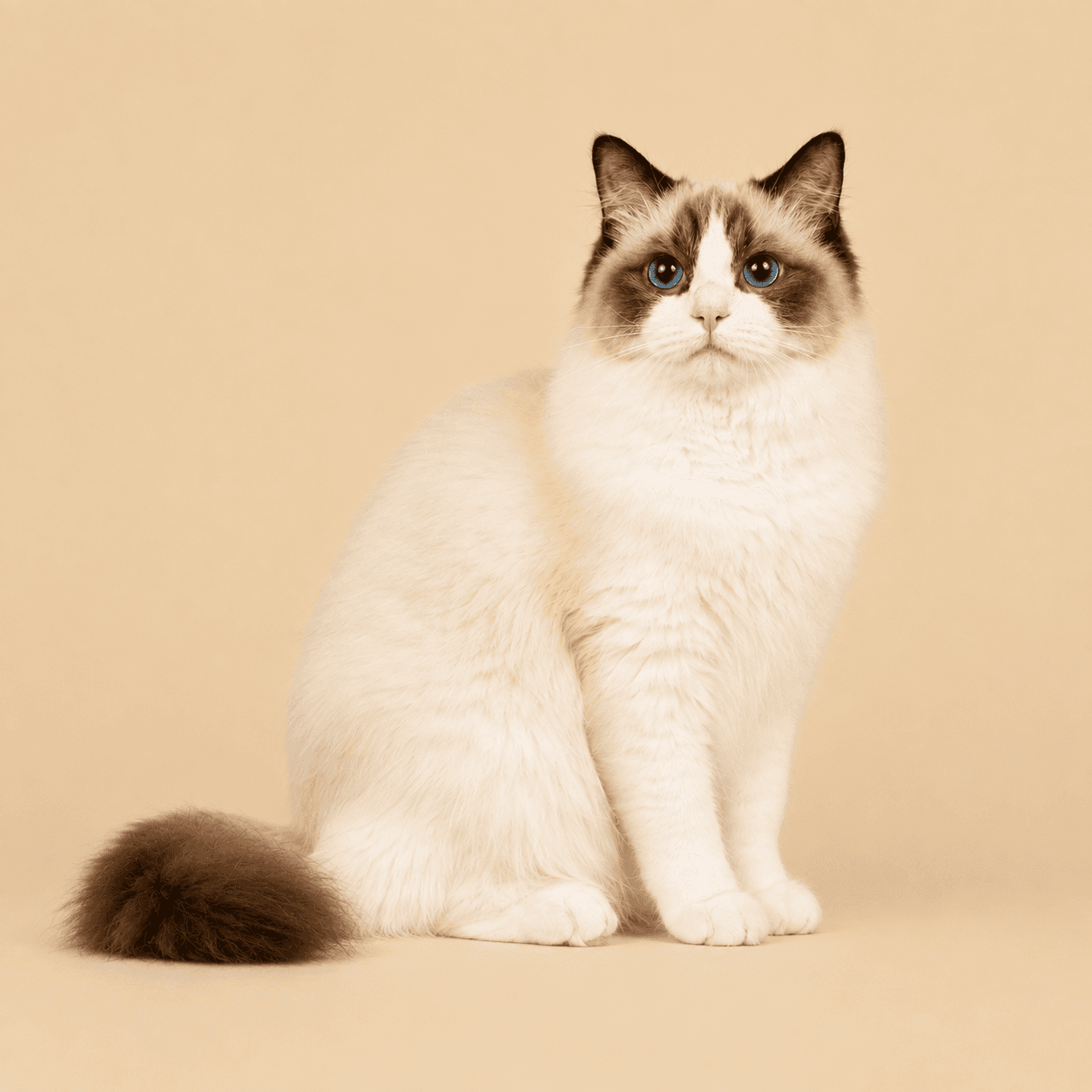 Paramountcy Dior of Kittenaround, a Seal Point Bicolor Traditional Ragdoll