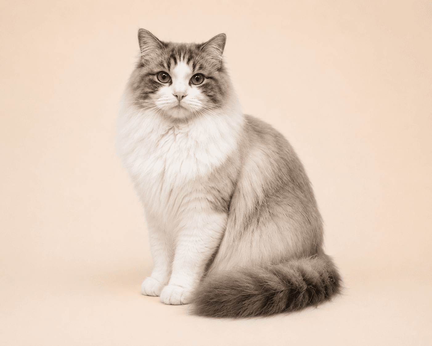 RW GRC Kittenaround Towa Higurashi, a Seal Lynx Point Bicolor Ragdoll