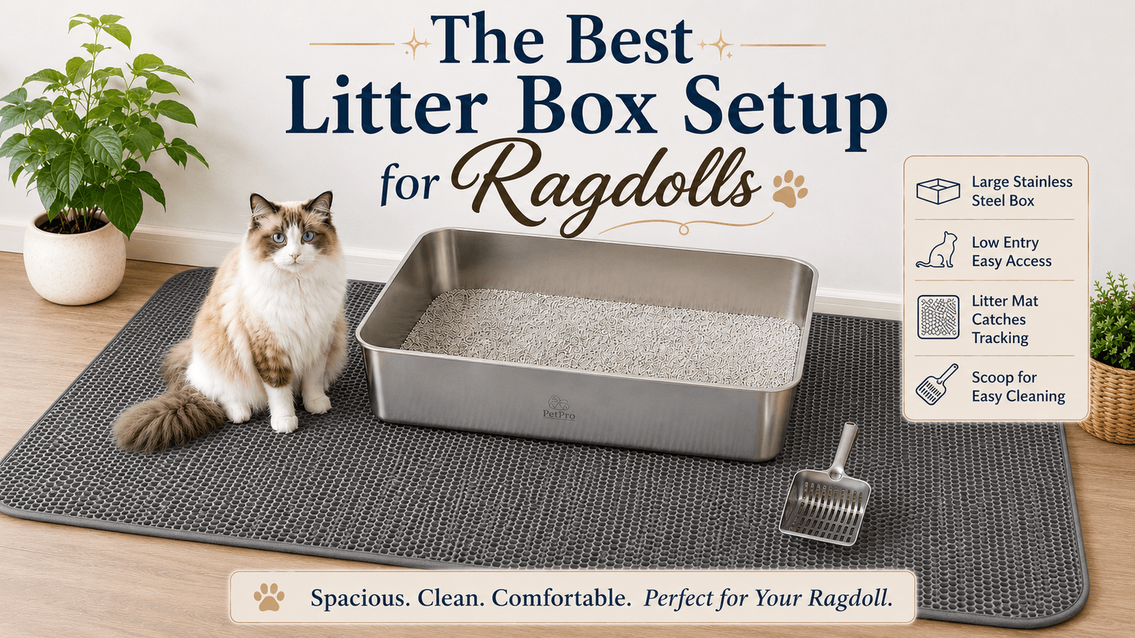 The Best Litter Box Setup for Ragdolls (Size, Number, Location & Litter Type) main image