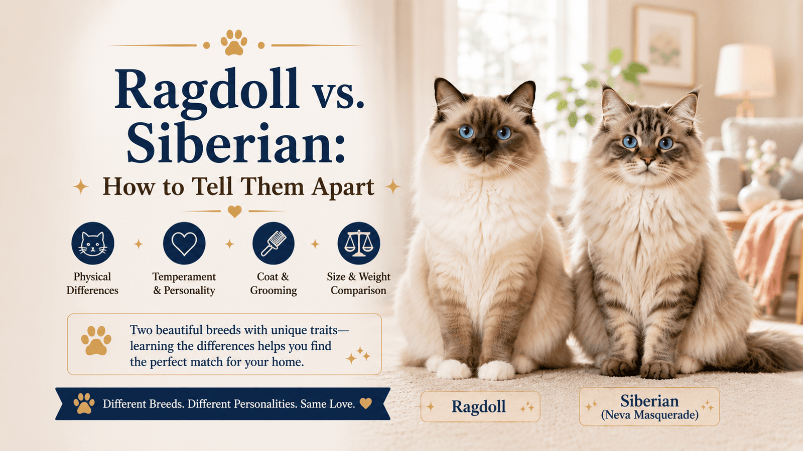 Ragdoll vs. Siberian: How to Tell Them Apart