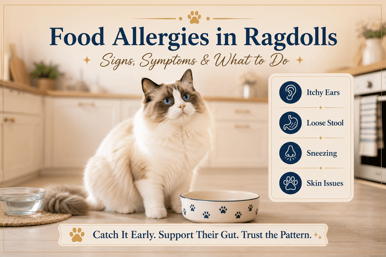 Is Your Ragdoll’s Belly (or Ears, or Nose) Trying to Tell You Something? Recognizing Food Allergies Early