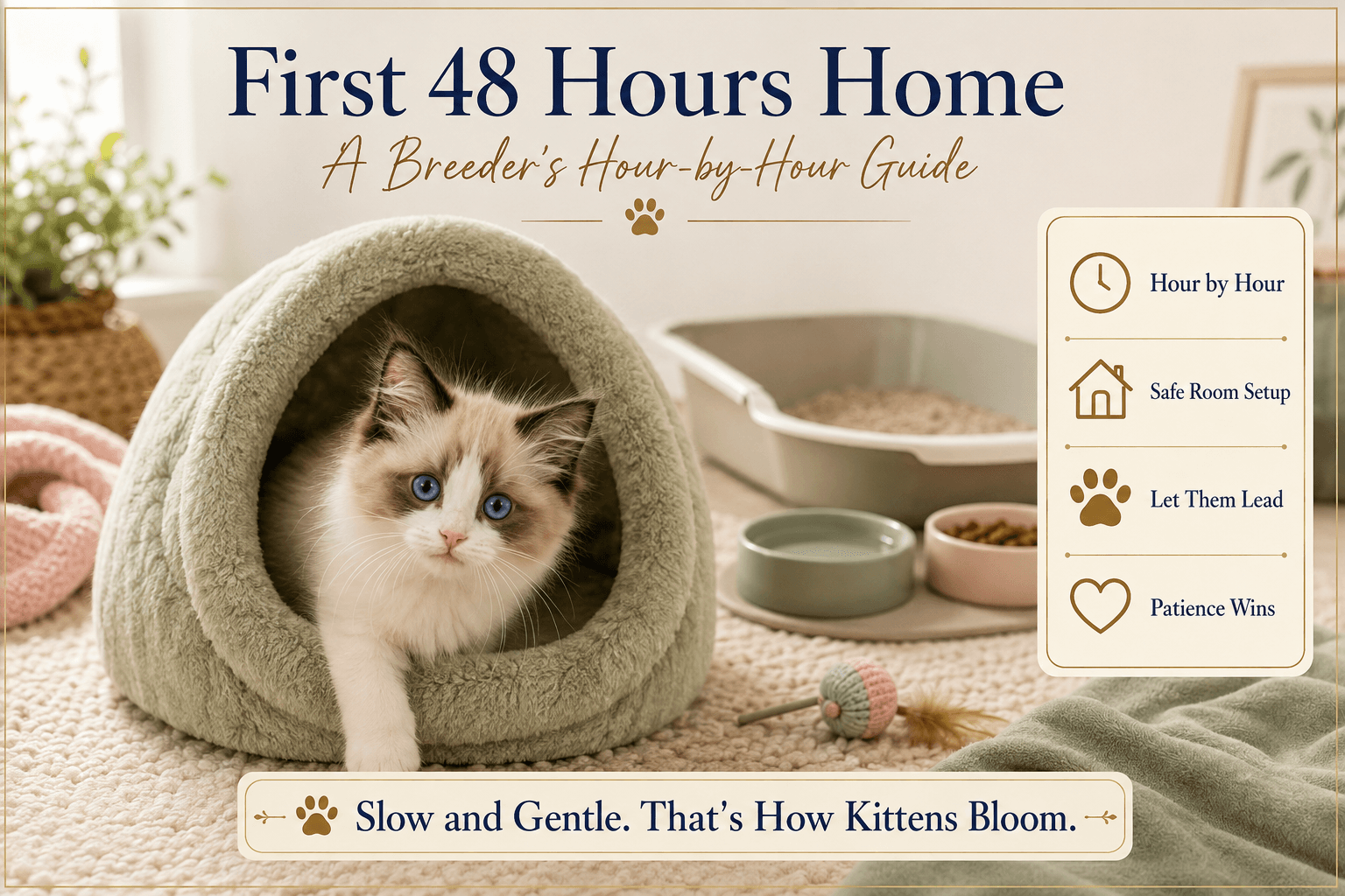 First 48 Hours Home With Your Ragdoll Kitten: What to Expect and How to Help Them Settle