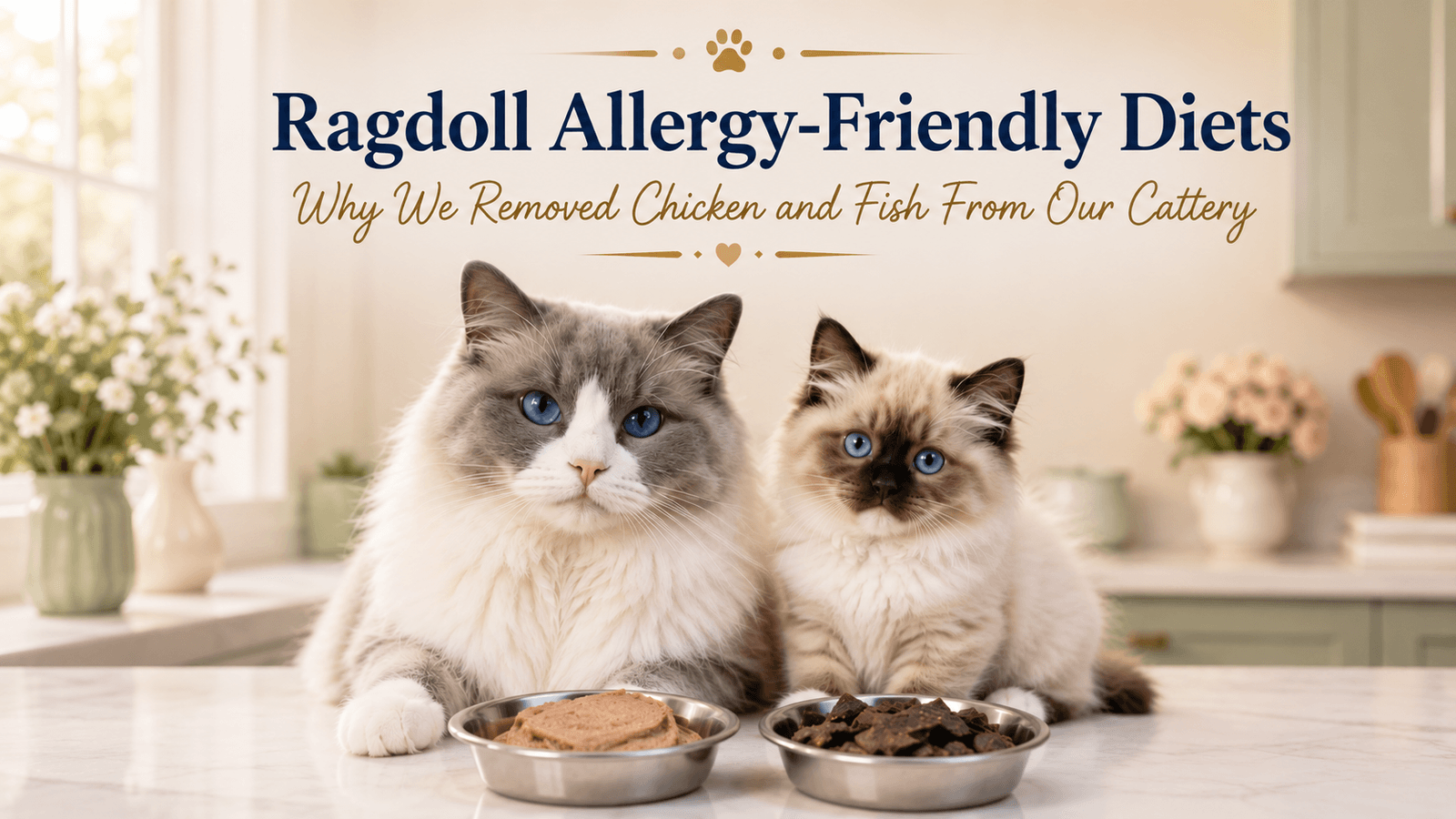 Ragdoll Allergy-Friendly Diets: Why We’re Removing Chicken and Fish From Our Cattery — And What We’re Feeding Instead