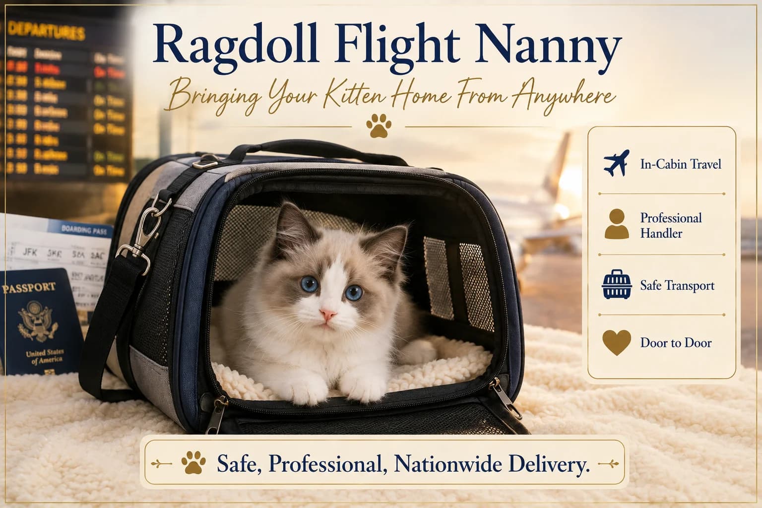 Ragdoll Flight Nanny: How Out-of-State Adoption Actually Works main image
