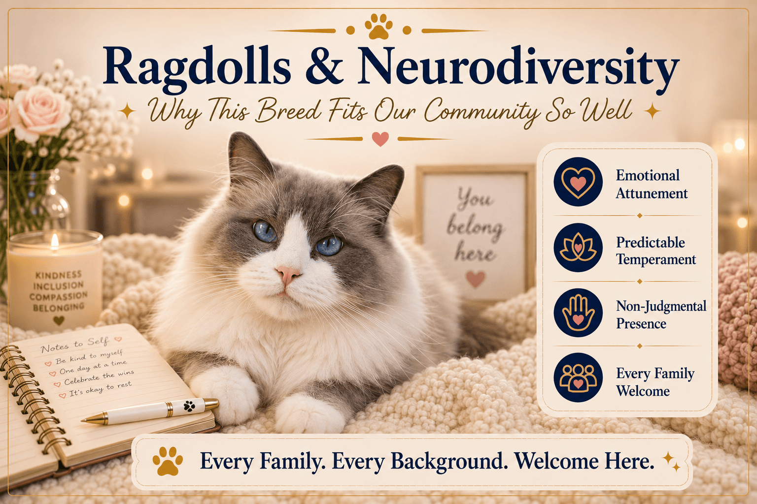 Why Ragdolls Are So Good for Neurodiverse Families — And Why Ours Welcomes Everyone