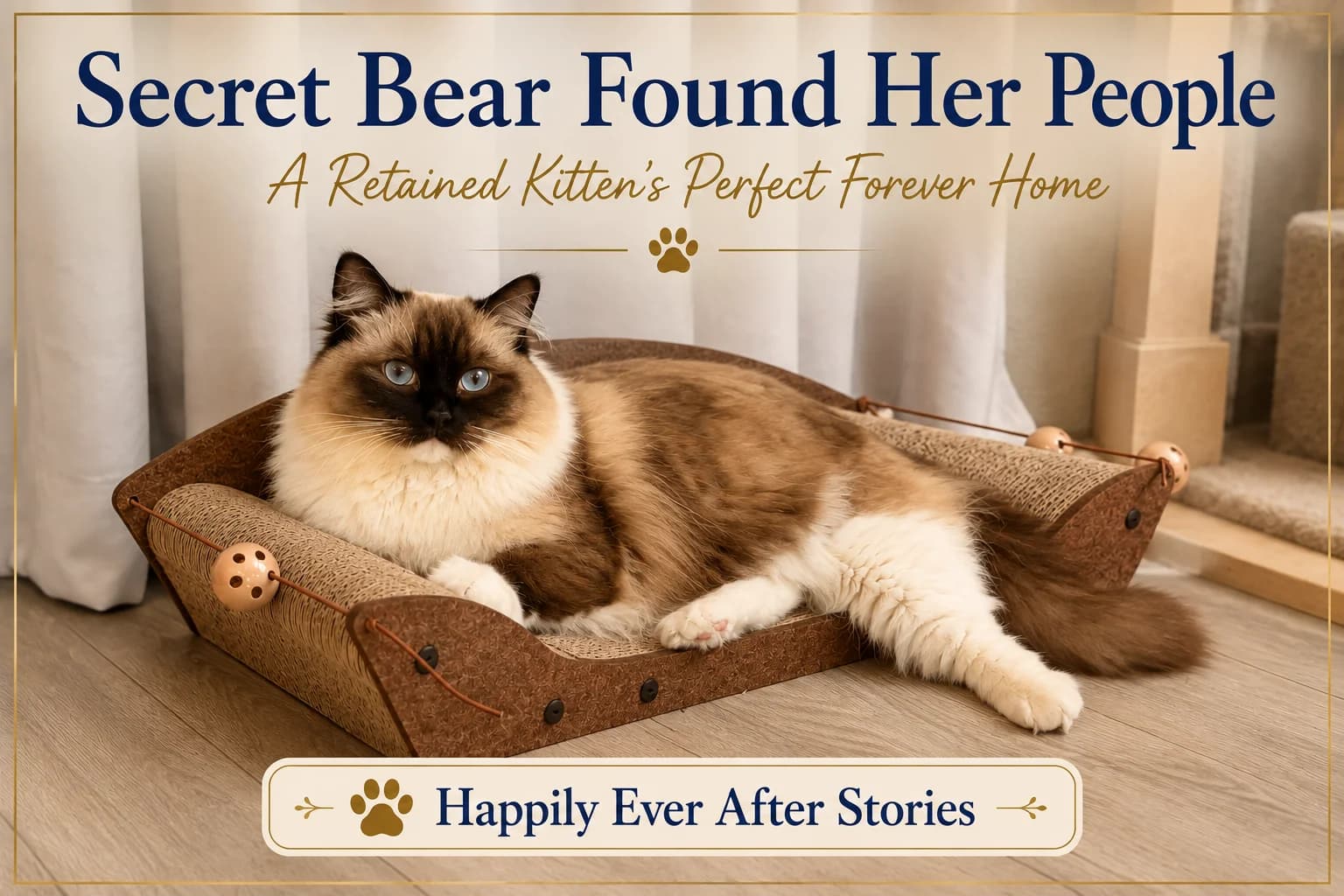 Secret Bear Found Her People: When a Retained Kitten Becomes Someone’s Forever Cat