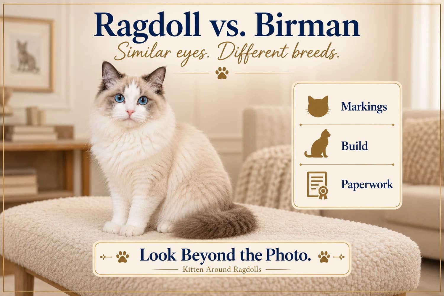 Ragdoll vs. Birman: Similar Blue Eyes, Two Different Breeds