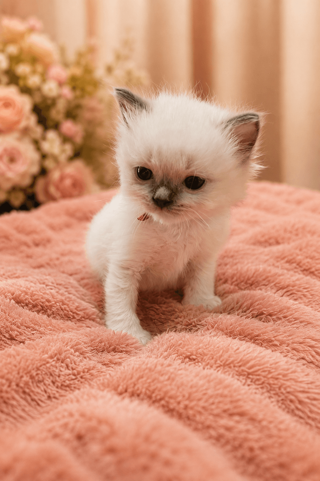 Giles, Seal Mitted Ragdoll kitten at Kitten Around Ragdolls in Orangevale, California.